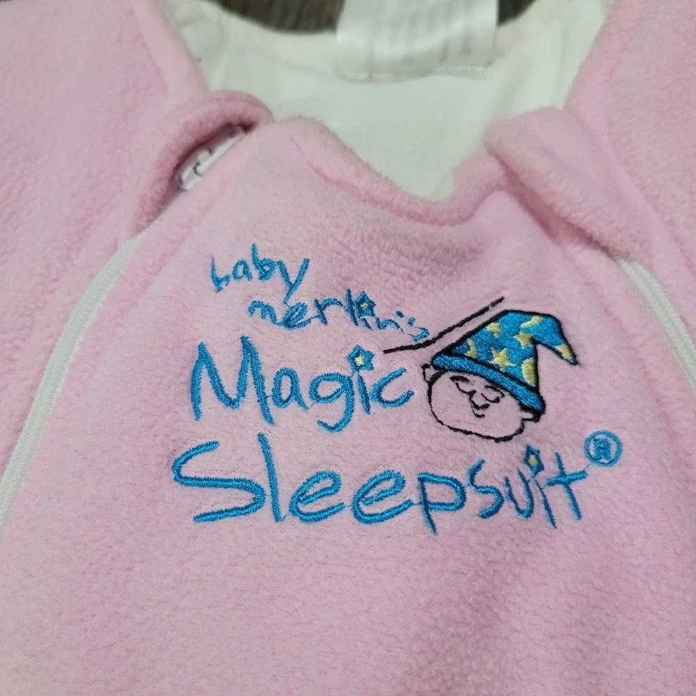 Baby Merlin Magic Sleepsuit Baby Small 3-6 Months Pink Good Padded Swaddle Baby